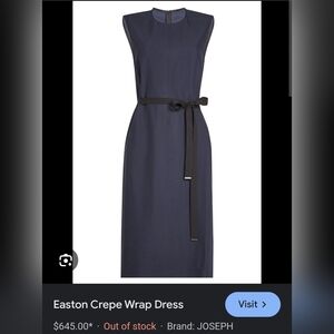 JOSEPH Easton Crepe Dress. Sz 6